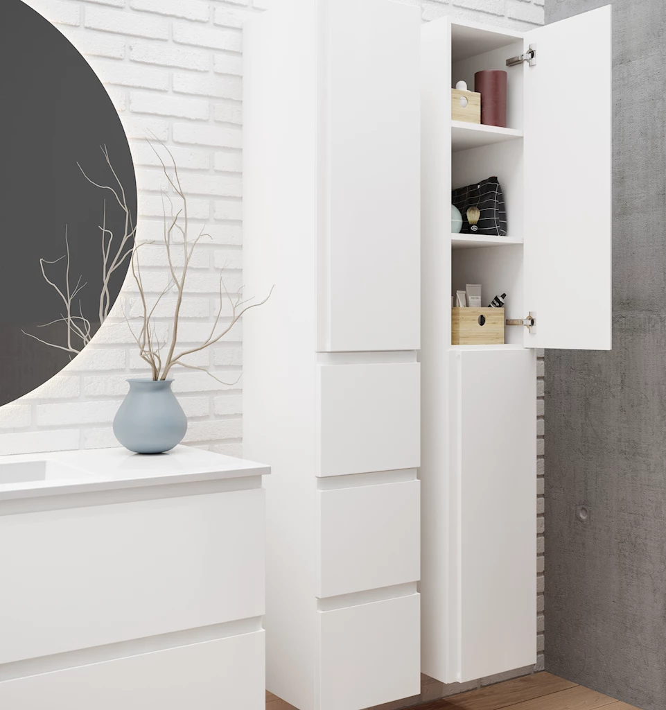 Variant46 120 Hvit matt m/2 stk. høyskap Variant46 120 Hvit matt m/2 stk. høyskap